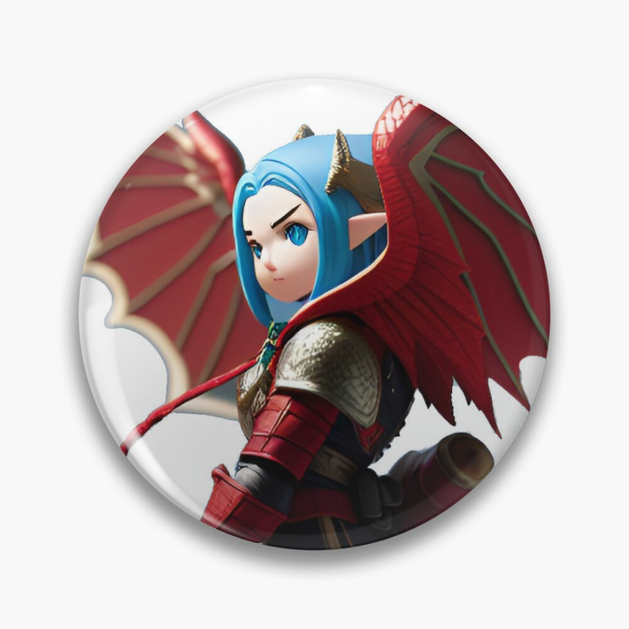 Elven Winged Mage - Pin